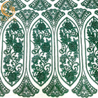 Kundengebundener Emerald Green Embroidery Lace Fabric bördelte paillettenbesetzte Dekoration