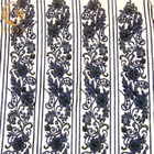 Afrikanische perlenbesetzte Paillette stickten Länge des Kleiderspitze-Gewebe-91.44Cm