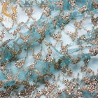 Paillettenbesetzte einzigartige Stickerei des Spitze-Gewebe-135cm der Breiten-3D für Hochzeits-Kleid