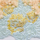 Unterscheidende Blumenhandarbeit-Dekoration der spitze-3D schnüren sich Gewebe für Kleid