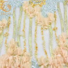 Unterscheidende Blumenhandarbeit-Dekoration der spitze-3D schnüren sich Gewebe für Kleid