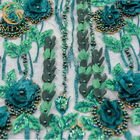 Empfindliche wasserlösliche Blumenspitze-Gewebe-Stickerei schnüren sich Material für Hochzeits-Kleid