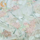 Polyester-Handschnitt-Applikations-Spitze-Gewebe-ausgezeichnetes besonders angefertigt für Hochzeits-Kleid