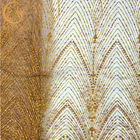 Glänzende Paillette stickten Mesh Lace/goldene Perlen-Spitze Nylon 80%