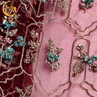 Frauen kleiden Paillette sich schnüren besonders angefertigte Breiten-französische perlenbesetzte die Spitze des Gewebe-140cm