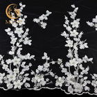 Brauthochzeit Tulle schnüren sich Ordnung 25cm mit Dekoration der Blumen-3D mit Perlen