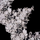 Schönes Spitze-Ordnungs-Gewebe-Mesh Embroidered Decoratives 20% der Blumen-3D Polyester