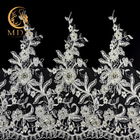 Perlenbesetzte Perlen-Fantasie-Spitze-Ordnungs-Stickerei für Hochzeits-Kleid