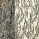 Perlenbesetztes Stickerei-handgemachtes Spitze-Gewebe-spezielles Muster für Hochzeits-Kleid