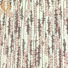 Purpurrotes Spitze-Gewebe der Blumen-3D mit perlenbesetzter Stickerei auf Nylonmasche